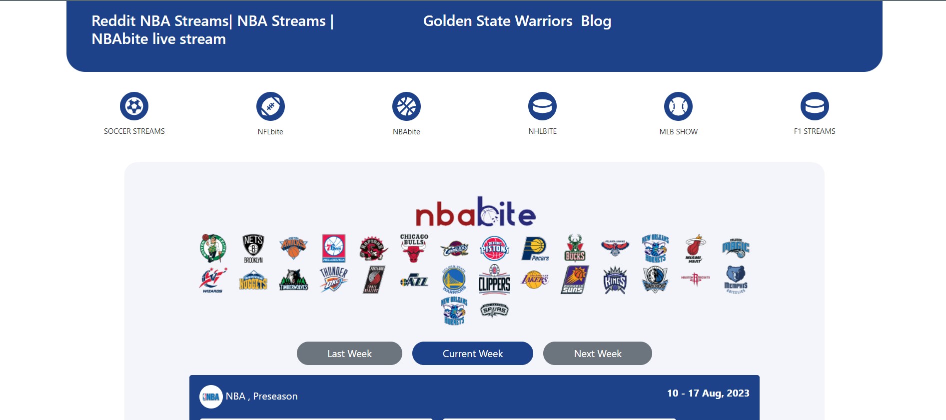NBA Live Streams on NBABITE